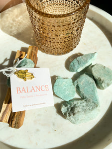 'BALANCE' Cleansing Bundle - Palo Santo + Amazonite