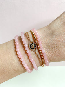 Rose Quartz Crystal Energy Bracelet