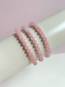 Rose Quartz Crystal Energy Bracelet