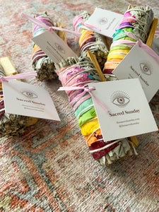 White Sage Wand + Palo Santo Smudge Set